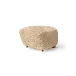 The Tired Man Footstool Sheepskin, Honey/Natural Oak | Pouf | Audo Copenhagen
