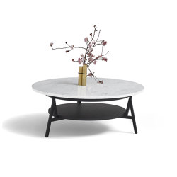 Cradle Small Table - Version with Carrara Marble Top | Coffee tables | ARFLEX