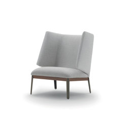 Hug Sessel - Version mit hoher Rückenlehne und Nussbaum-Canalettoprofilen | Armchairs | ARFLEX