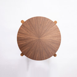 Mori Kougei  | Sliced Veneer
 Ray Pattern table top dark wood