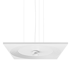 VIOR acoustic pendant lamp with acoustic panel square | Suspended lights | RIBAG