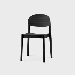Esszimmerstuhl „Citizen”, ovale Rückenlehne, Eiche, schwarze Farbe | Stühle | EMKO PLACE