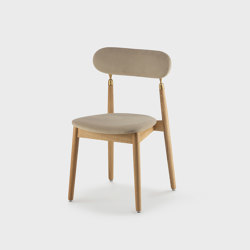 7.1 Chair, natural oiled oak frame, beige Textum Avelina velour fabric |  | EMKO PLACE