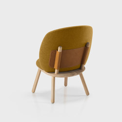 Naïve Low Chair, natural oiled ash frame, yellow Delius Gavi fabric | Sillones | EMKO PLACE