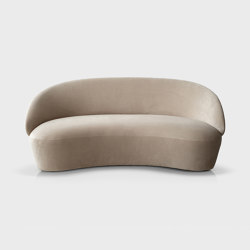 Naïve Sofa, 2-Sitzer, beige Veloursstoff Textum Avelina | Sofas | EMKO PLACE