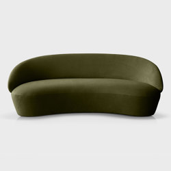 Naïve Sofa 3-seater, green Textum Avelina velour fabric | Sofas | EMKO PLACE