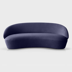 Naïve Sofa, 3-Sitzer, blauer Veloursstoff Textum Avelina | Sofas | EMKO PLACE
