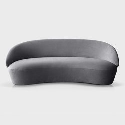 Naïve Sofa 3-seater, grey Textum Avelina velour fabric | Sofas | EMKO PLACE