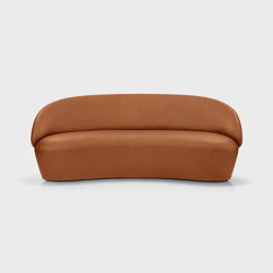 Naïve Sofa 2-seater, Hulst dark brown leather | Sofás | EMKO PLACE
