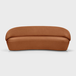 Naïve Sofa 3-seater, Hulst dark brown leather | Sofas | EMKO PLACE