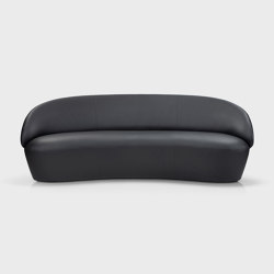 Naïve Sofa 3-seater, Lambada black leather | Divani | EMKO PLACE