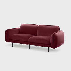 Bean Sofa, 2-Sitzer, bordo Textum Avelina Veloursstoff | Sofas | EMKO PLACE