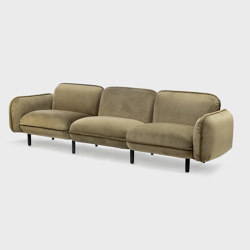 Bean Sofa 3-seater, green Textum Avelina velour fabric | Divani | EMKO PLACE
