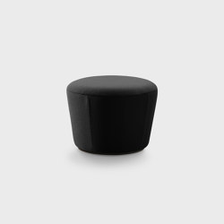 Naïve Pouf D520, black, Camira Yordale fabric | Poufs | EMKO PLACE