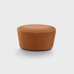 Naïve Pouf D720, Hulst dark brown leather | Poufs | EMKO PLACE