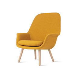 Smile Lounge High Back Wood Base | Armchairs | ICONS OF DENMARK