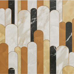 Roma Gold Archs Inserto Mix 2 100X120 | Ceramic tiles | Fap Ceramiche