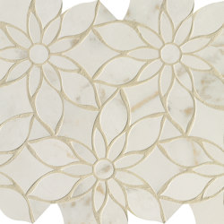 Roma Gold Calacatta Delicato Daisy Mosaico Brillante 29X31,9 | Ceramic tiles | Fap Ceramiche
