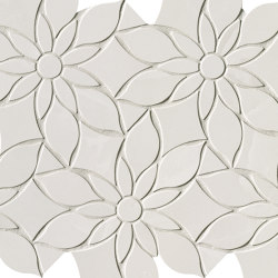 Roma Gold Onice Neve Daisy Mosaico Brillante 29X31,9 | Ceramic tiles | Fap Ceramiche