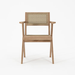 Tribute ARM CHAIR W/ NATURAL WOVEN RATTAN | Chairs | Karpenter