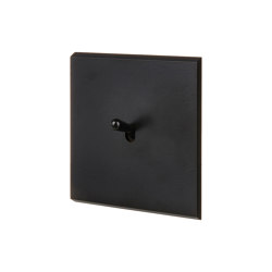 Negro Mate Latón - Placa simple - 1 palanca | Interruptores a palanca | Modelec