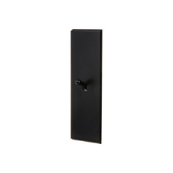 Black Mat Brass - Long narrow cover plate - 1 toggle |  | Modelec