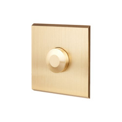 Brushed Brass - Single cover plate - 1 dimmer |  | Modelec