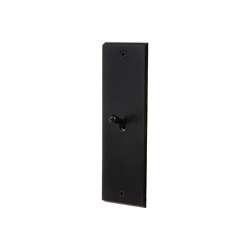 Matt Black Brass - Long Narrow Cover Plate - 1 toggle | Switches | Modelec