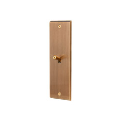 Old Bronze - Long Narrow Cover Plate - 1 toggle | Toggle switches | Modelec