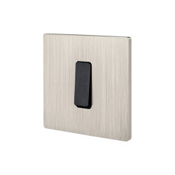 Nìquel Cepillado - Placa simple -  1 Acero STB botón | Switches | Modelec