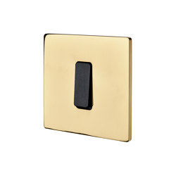 QPC Brass - Single cover plate - 1 STB steel button |  | Modelec