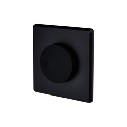 Black Soft Touch - Single Cover Plate - 1 dimmer | Rotary dimmers | Modelec