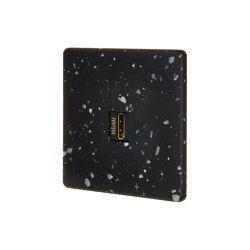 Terrazzo Negro - Placa Simple - 1 HDMI | Multimedia ports | Modelec