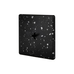 Black Terrazzo - Single Cover Plate - 1 black toggle | Toggle switches | Modelec