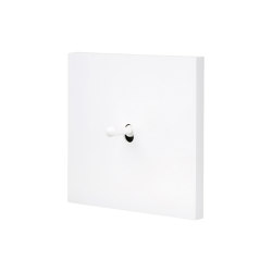 White Soft Touch - Single Cover Plate - 1 white toggle | Switches | Modelec