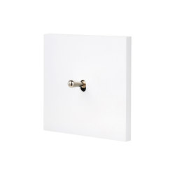 White Soft Touch - Single Cover Plate - 1 steel toggle | Switches | Modelec
