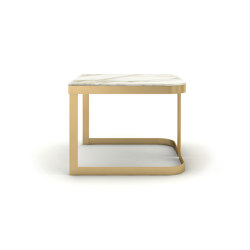 Clark | Low Coffee Table With Marble Top |  | Marioni