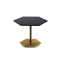 Ted | Low Side Table With Glass Top | Side tables | Marioni