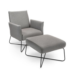 Kalos Lounge Sessel mit Hocker | Armchairs | Fischer Möbel