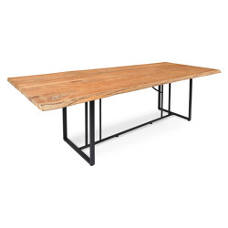 Suite Table with Unique Teak Table Top | Tabletop rectangular | Fischer Möbel