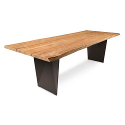Tierra Table with Unique Teak Table Top | Dining tables | Fischer Möbel