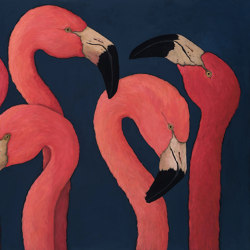 Five Flamingos | Wall decoration | NOVOCUADRO ART COMPANY