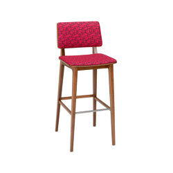 Flash HS, seat and back flat upholstered | Bar stools | Satelliet Originals