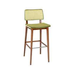 Flash HS, seat and back boxed upholstered | Bar stools | Satelliet Originals