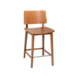 Flash MS, seat and back wood | Counter stools | Satelliet Originals