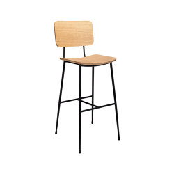 Gerlin Plywood HS, seat and back natural lacquered | Bar stools | Satelliet Originals