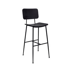 Gerlin Plywood HS, seat and back matt black lacquered | Bar stools | Satelliet Originals