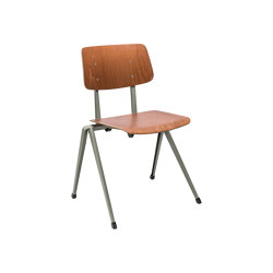 S-17 SC, frame grey, seat and back redbrown | Chairs | Satelliet Originals