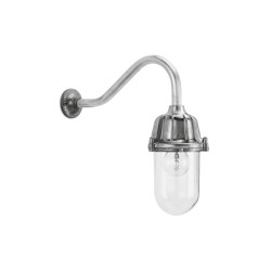 Wall lamp - cast aluminium with swan neck, clear glass |  | THPG