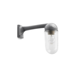 Wall-mounted, cast aluminium lamp, 90 degrees grey | Outdoor wall lights | THPG